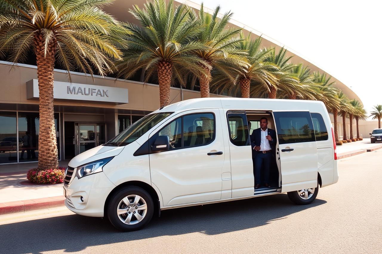 Clean premium transfer vehicle waiting at Hurghada Airport